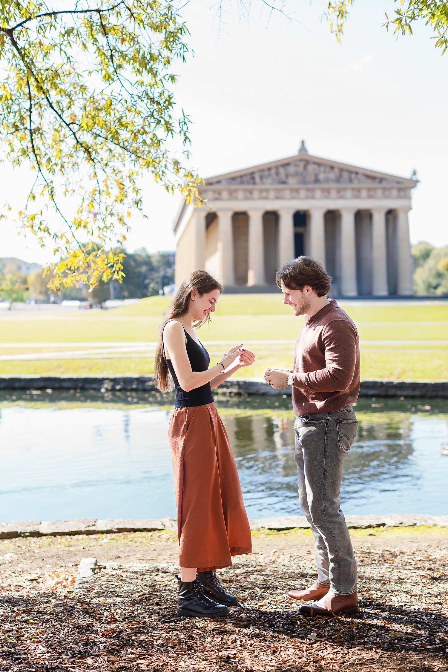 Nashville Wedding Proposal at Centennial Park