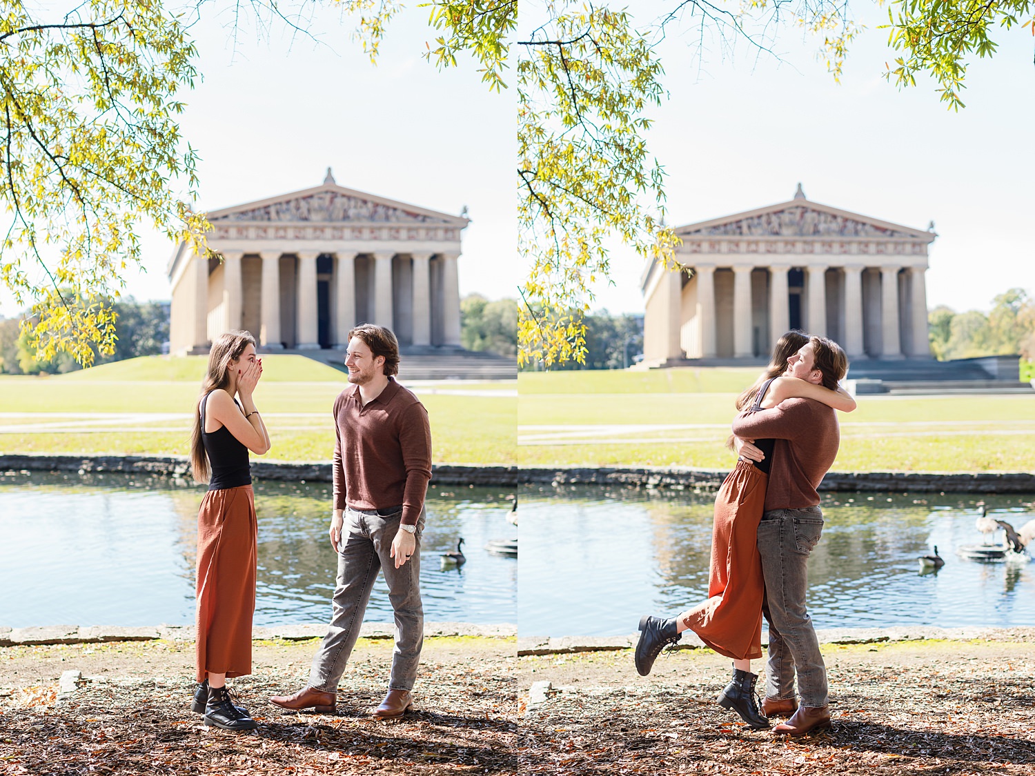 Nashville Wedding Proposal at Centennial Park