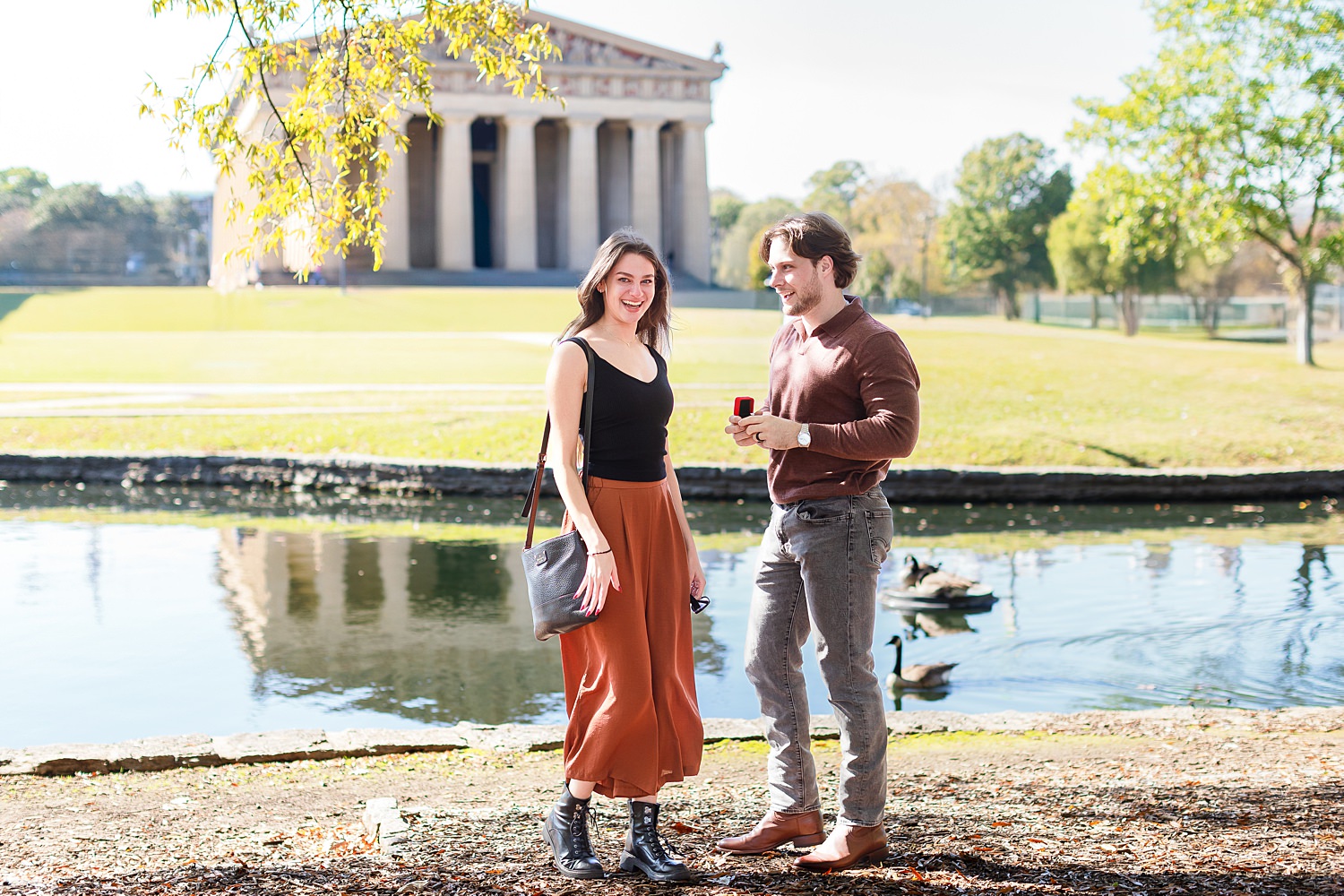 Nashville Wedding Proposal at Centennial Park