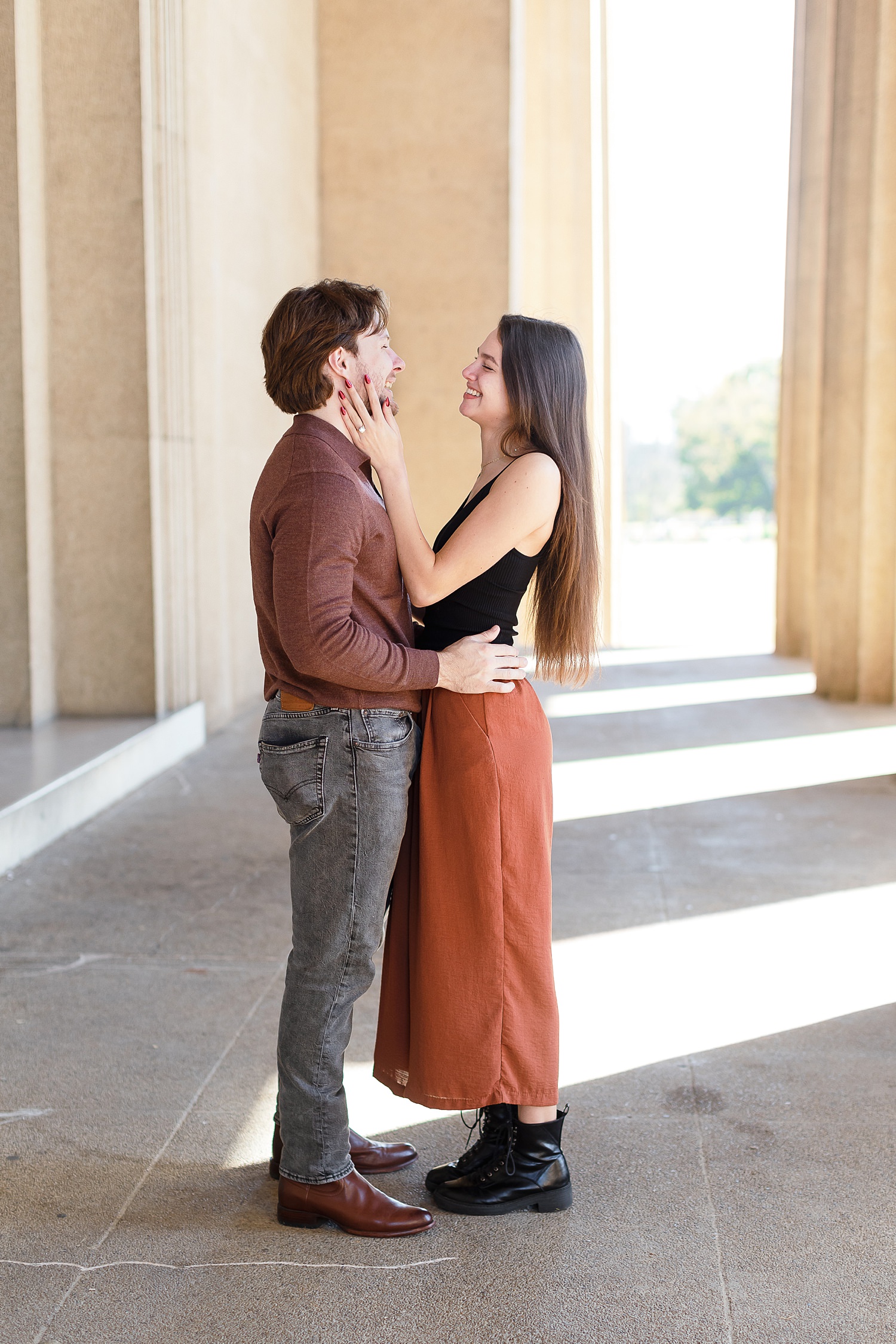 Engagement photos at Nashville Parthenon